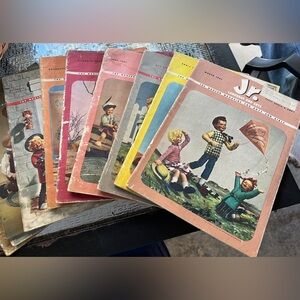 Jr. Modern Magazine For Boys And Girls Lot Of 10 Vintage 1947, 48 mixed media
